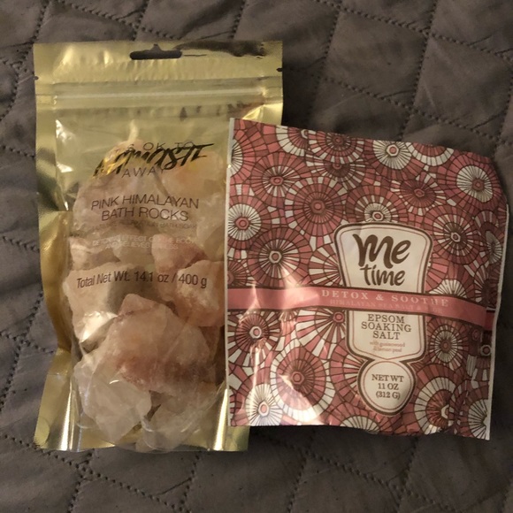 Bath set epsom salt and bath rocks holiday gift